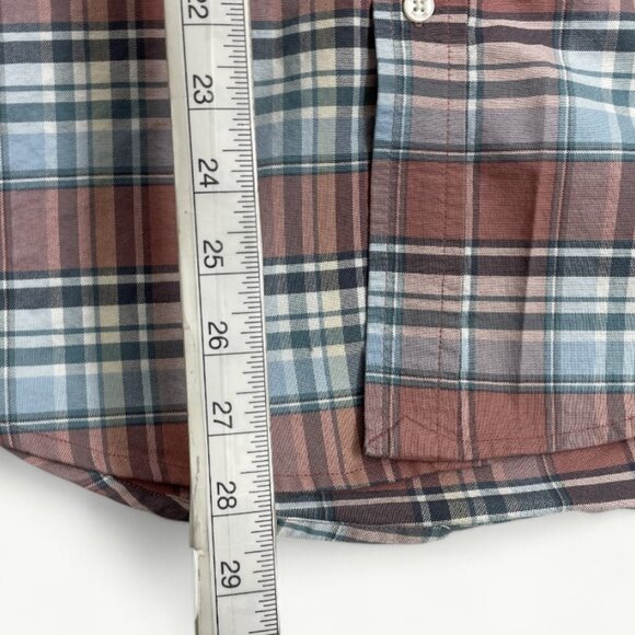 Brooks Brother Regent Supima Cotton Red Blue Plaid Check Youth Boys Large L - Picture 7 of 10